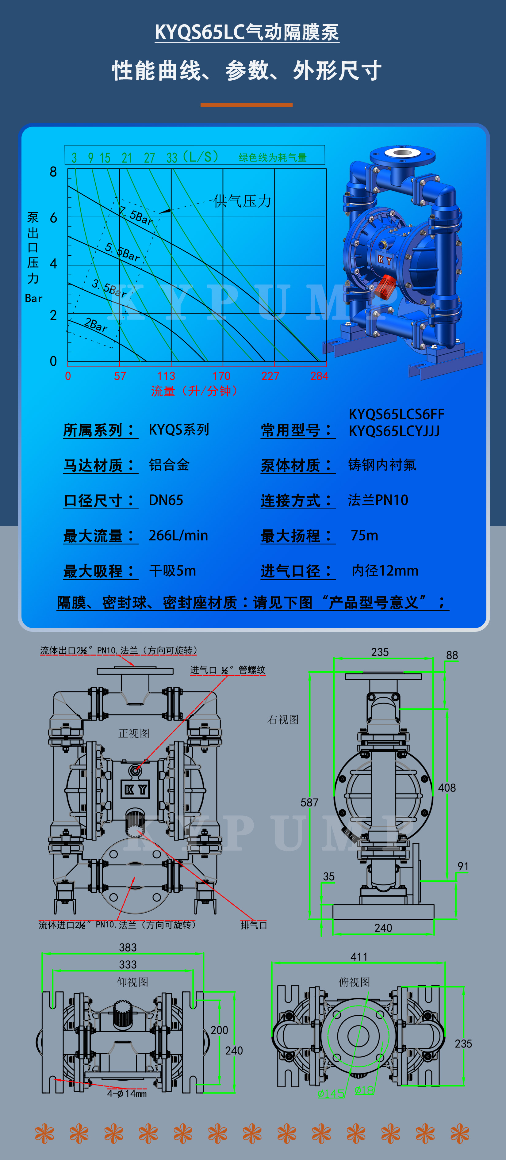 KYQS65LC泵詳細(xì)參數(shù)