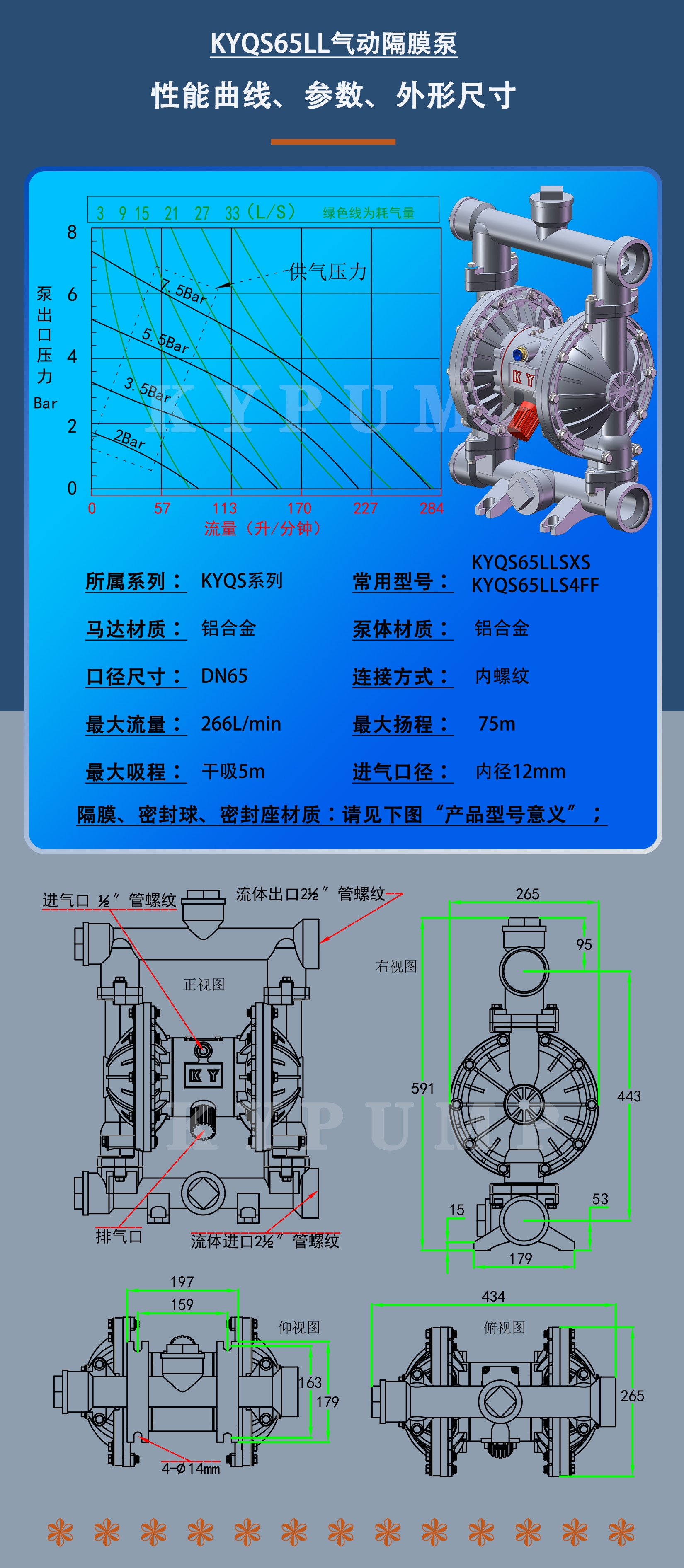 KYQS65LL泵詳細(xì)參數(shù)