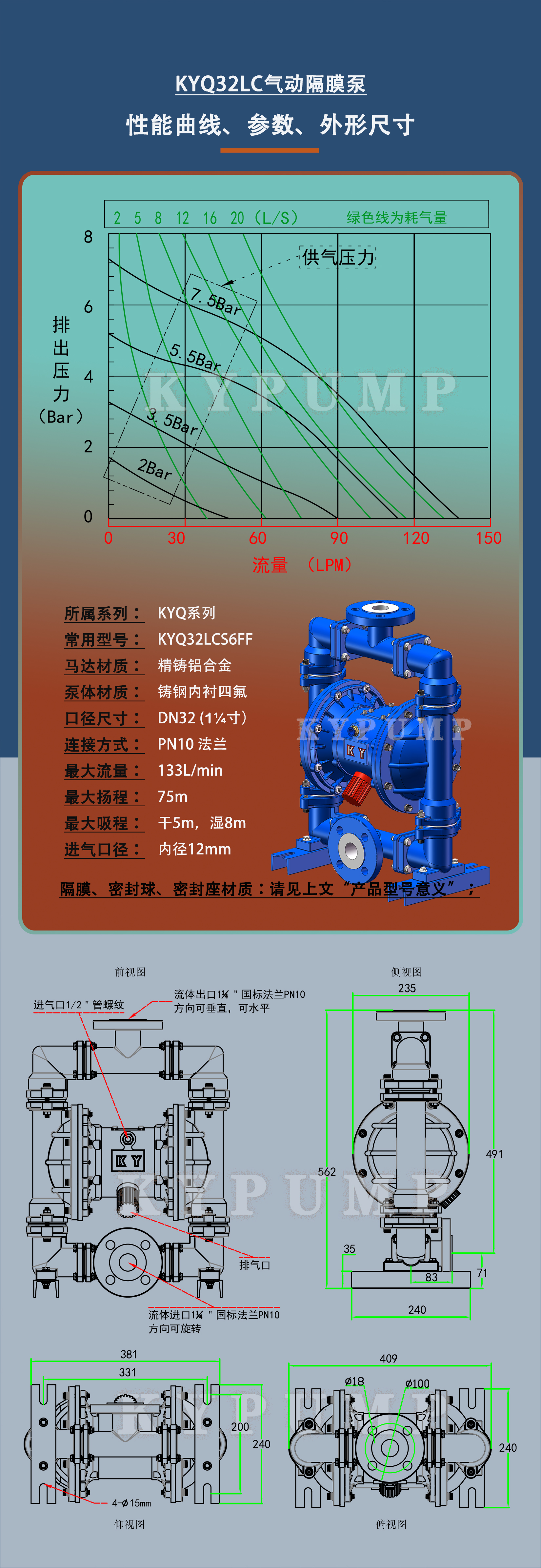 5-泵詳細參數(shù)KYQ32LC