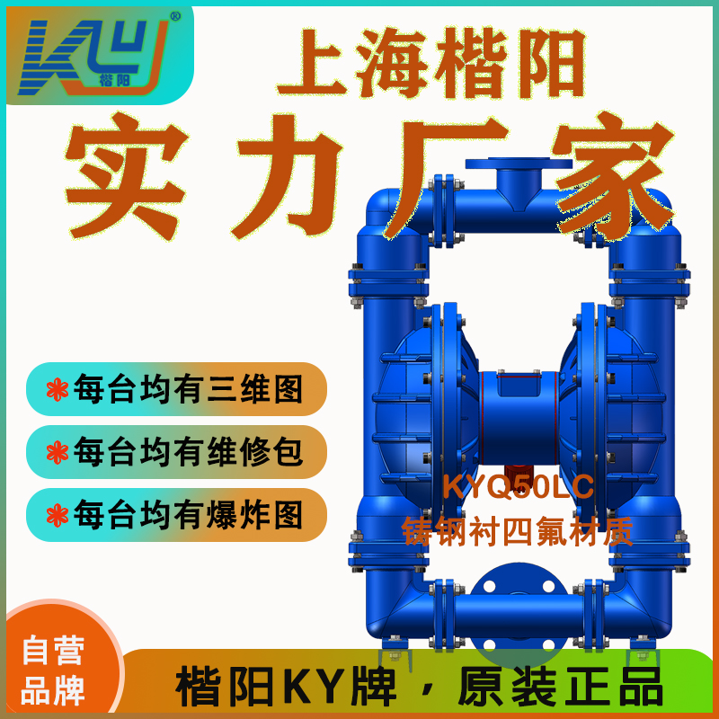 KYQ50LC鋼襯氟氣動隔膜泵3